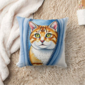 水彩可愛い美人気がある猫コレクション クッション (ブランケット)