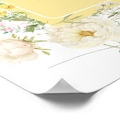 水彩可愛い蜂の赤ちゃんシャワーへようこそ ポスター (角)