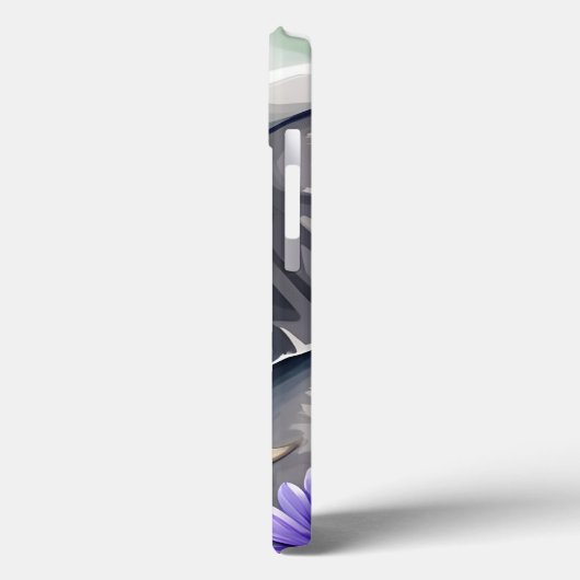 水彩可愛い象と紫の花 Case-Mate iPhoneケース (裏面 / 左)