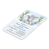 水彩可愛い象の男の子ベイビーシャワー招待状 マグネット (左側)