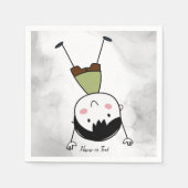 水彩可愛い逆さステッキ男の子美 スタンダードカクテルナプキン (正面)