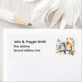 水彩可愛い鳥獣画 ラベル (インサイチュ)