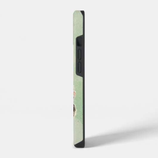 水彩可愛い黒熊アニマルアート iPhoneケース (左側面)