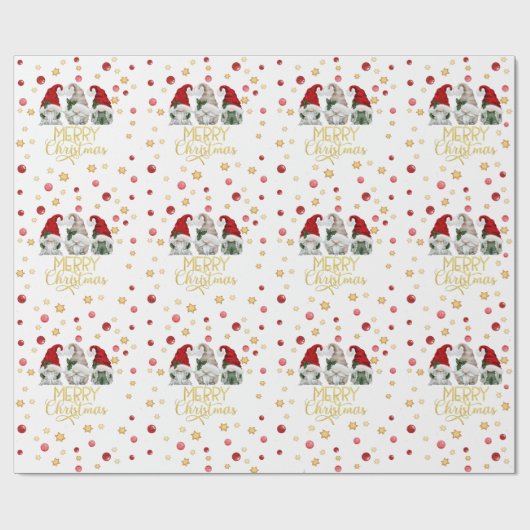 水彩可愛い3つの格言メリークリスマス ラッピングペーパー (フラット)