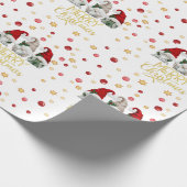 水彩可愛い3つの格言メリークリスマス ラッピングペーパー (角)