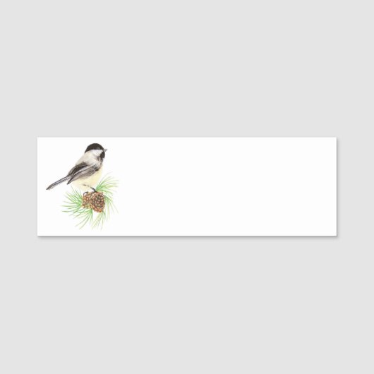水彩可愛い《鳥》アメリカゴガラ鳥獣自然アート 名札 (正面)