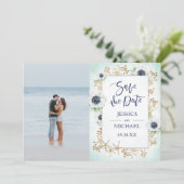 水彩可愛エレガントいアネモネ花写真 セーブザデート (スタンド正面)