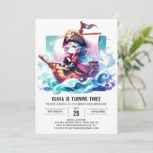 水彩可憐な海賊誕生日 招待状 (スタンド正面)