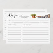 水彩台所棚ポット器具レシピカード (正面/裏面)