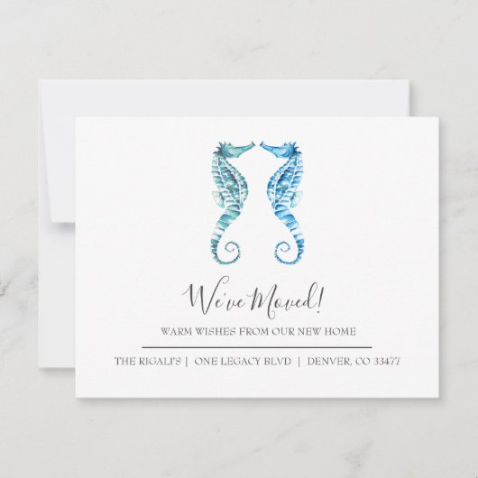 水彩名刺変更 招待状 (正面)