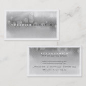 水彩名刺：:モダントレンディー灰色 名刺 (正面/裏面)