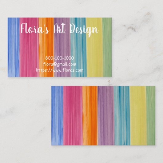 水彩名刺 名刺 (正面/裏面)