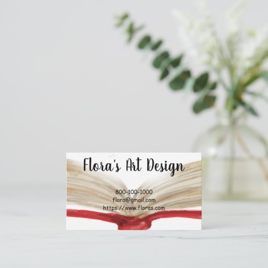 水彩名刺 名刺 (スタンド正面)