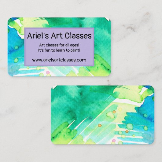 水彩名刺 名刺 (正面/裏面)