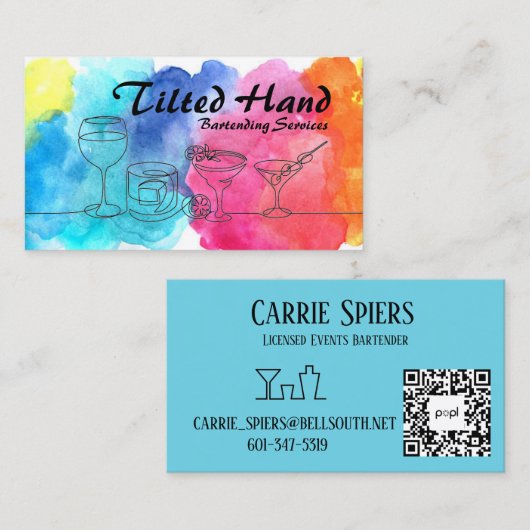 水彩名刺 名刺 (正面/裏面)