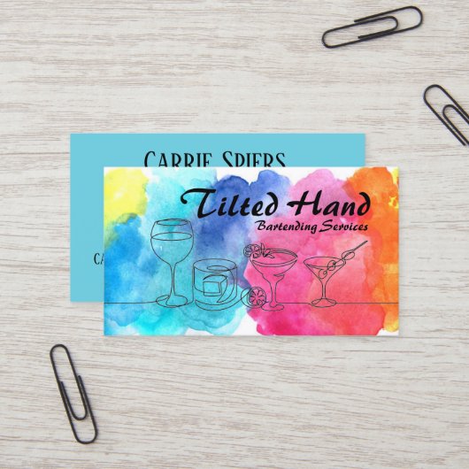 水彩名刺 名刺 (正面/裏面インサイチュ)