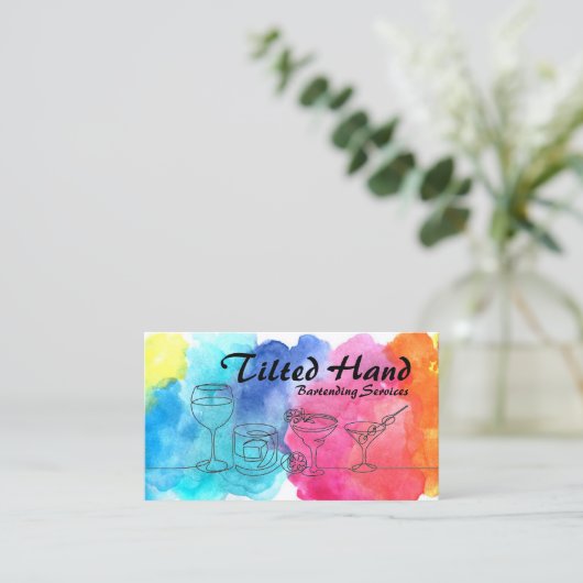 水彩名刺 名刺 (スタンド正面)