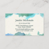 【水彩名刺】 Watercolor Business card (Blue) 名刺 (裏面)