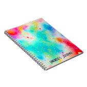 水彩名前をカスタムする手帳 ノートブック (右側)