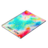 水彩名前をカスタムする手帳 ノートブック (左側)