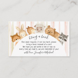 水彩名林の動物が本を持ってくる|過去記事 エンクロージャーカード