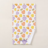 水彩名湯タオルセット付き貝殻 バスタオルセット (ハンドタオル)