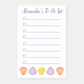 水彩名物の貝殻 ポストイット