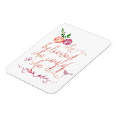 水彩名言 彼女はできると信じたので、実行した マグネット (左側)