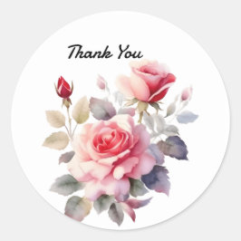 水彩咲素晴らしきバラ枕カバー ラウンドシール