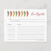 水彩唐辛子レシピカード シーズンポストカード (裏面)