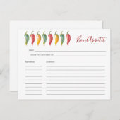 水彩唐辛子レシピカード シーズンポストカード (正面/裏面)