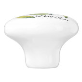 水彩唐鳥（花） セラミックノブ (側面)