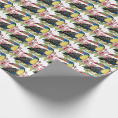 水彩唐鳥（花） ラッピングペーパー (角)