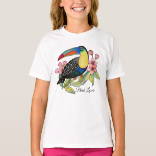 水彩唐鳥(花) Tシャツ