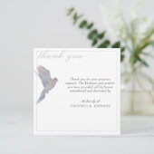 水彩喪ハト葬式サンキューカード サンキューカード (スタンド正面)