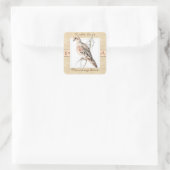 水彩喪ハト、タートルハト スクエアシール (バッグ)