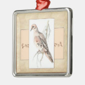 水彩喪ハト、タートルハト、鳥 メタルオーナメント (左)