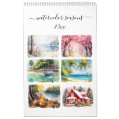 水彩四季折々の長壁カレンダー カレンダー (カバー)