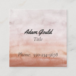 水彩四角コンテンポラリー形名刺 スクエア名刺