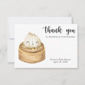 水彩団子 – あなた感謝していの赤ちゃんシャワー サンキューカード (正面)