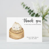 水彩団子 – あなた感謝していの赤ちゃんシャワー サンキューカード (スタンド正面)