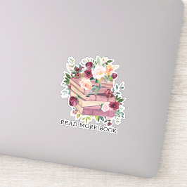 水彩図書及びバラ花読引用文 シール