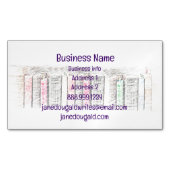 水彩図書古書作家 マグネット名刺 (正面)