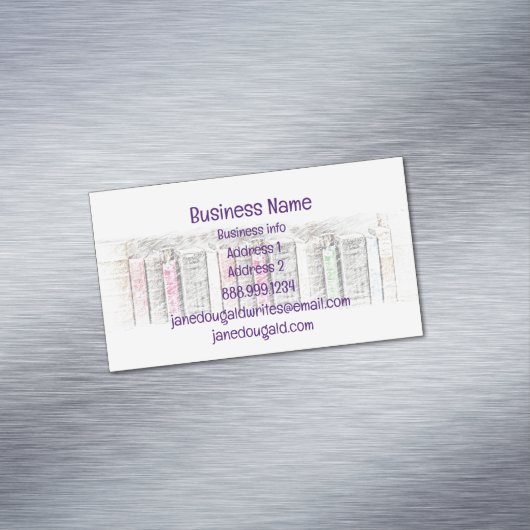 水彩図書古書作家 マグネット名刺 (インサイチュ)