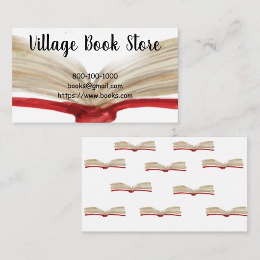 水彩図書名刺 名刺 (正面/裏面)