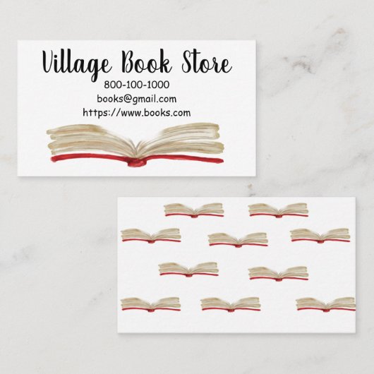 水彩図書名刺 名刺 (正面/裏面)