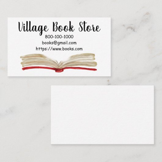 水彩図書名刺 名刺 (正面/裏面)