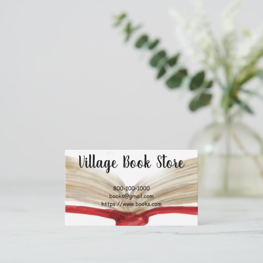 水彩図書名刺 名刺 (スタンド正面)