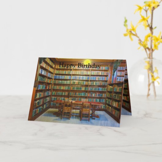 水彩図書室 カード (黄色い花)