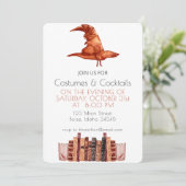 水彩図書用ハローウィンパーティ 招待状 (スタンド正面)